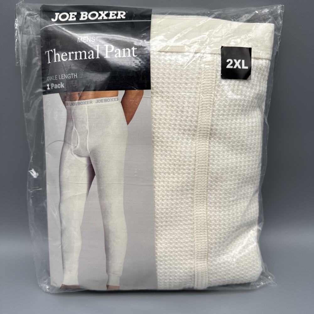 Vintage Joe Boxer Mens Thermal Pants 2XL Waffle Knit Long Johns NWT